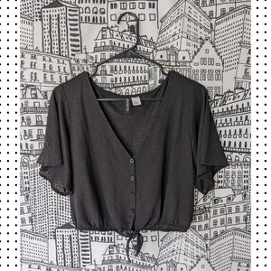 black crop blouse